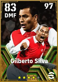 Gilberto Silva eFootball 2026 player card — 83 OVR DMF