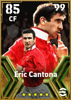 Eric Cantona eFootball 2026 player card — 85 OVR CF