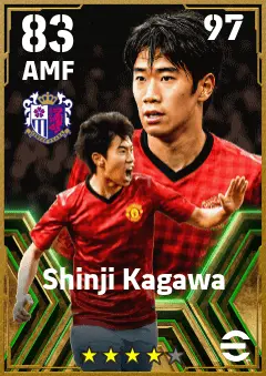 Shinji Kagawa eFootball 2026 player card — 83 OVR AMF