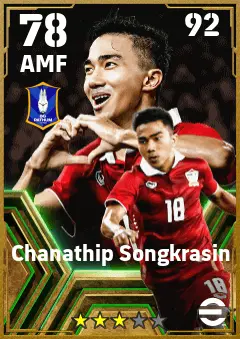 Chanathip Songkrasin eFootball 2026 player card — 78 OVR AMF