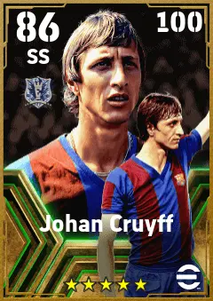 Johan Cruyff eFootball 2026 player card — 86 OVR SS
