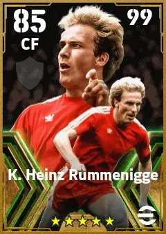 K. Heinz Rummenigge eFootball 2026 player card — 85 OVR CF