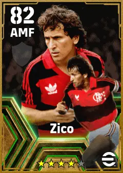 Zico eFootball 2026 player card — 82 OVR AMF