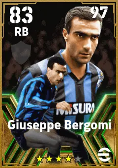 Giuseppe Bergomi eFootball 2026 player card — 83 OVR RB