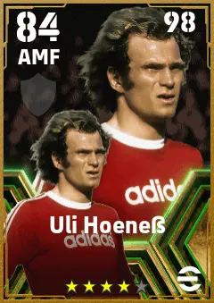 Uli HoeneSS eFootball 2026 player card — 84 OVR AMF
