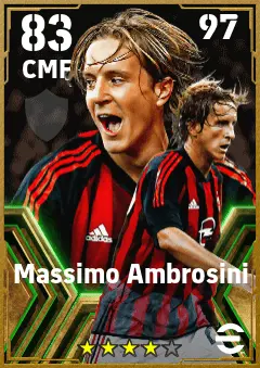 Massimo Ambrosini eFootball 2026 player card — 83 OVR CMF