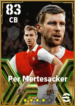 Per Mertesacker eFootball 2026 player card — 83 OVR CB