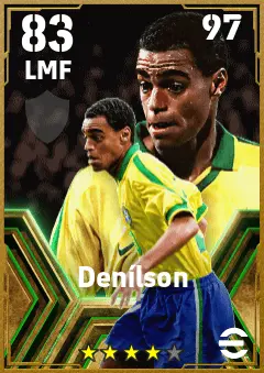 Denilson eFootball 2026 player card — 83 OVR LMF