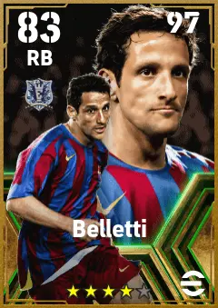 Belletti eFootball 2026 player card — 83 OVR RB