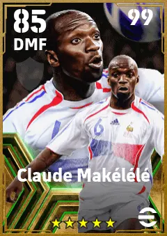 Claude Makelele eFootball 2026 player card — 85 OVR DMF