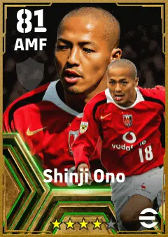 Shinji Ono eFootball 2026 player card — 81 OVR AMF