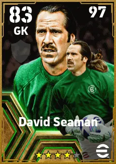 David Seaman eFootball 2026 player card — 83 OVR GK