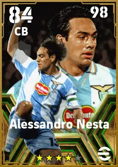 Alessandro Nesta eFootball 2026 player card — 84 OVR CB