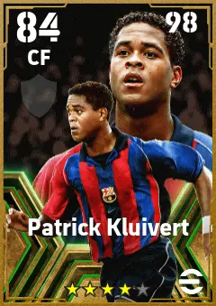 Patrick Kluivert eFootball 2026 player card — 84 OVR CF