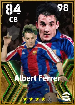 Albert Ferrer eFootball 2026 player card — 84 OVR CB