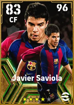 Javier Saviola eFootball 2026 player card — 83 OVR CF