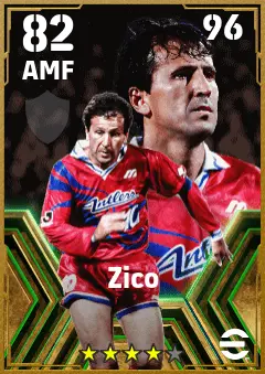 Zico eFootball 2026 player card — 82 OVR AMF