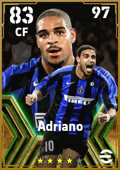 Adriano eFootball 2026 player card — 83 OVR CF