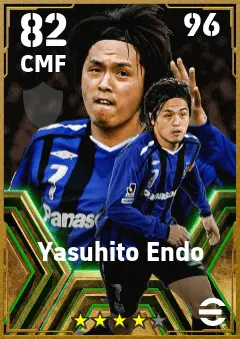 Yasuhito Endo eFootball 2026 player card — 82 OVR CMF