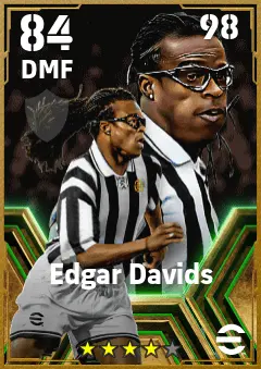 Edgar Davids eFootball 2026 player card — 84 OVR DMF
