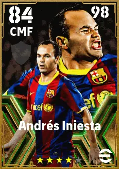 Andres Iniesta eFootball 2026 player card — 84 OVR CMF