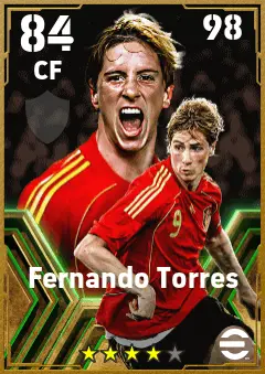 Fernando Torres eFootball 2026 player card — 84 OVR CF