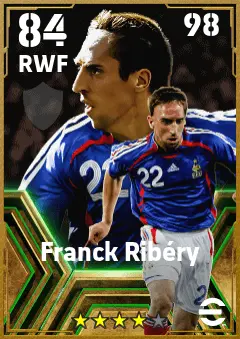 Franck Ribery eFootball 2026 player card — 84 OVR RWF
