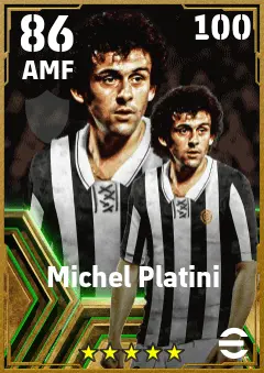 Michel Platini eFootball 2026 player card — 86 OVR AMF