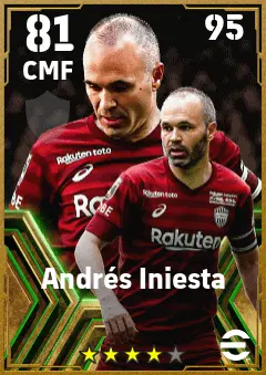 Andres Iniesta eFootball 2026 player card — 81 OVR CMF