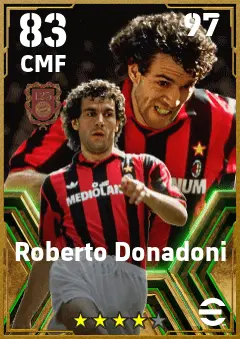 Roberto Donadoni eFootball 2026 player card — 83 OVR CMF
