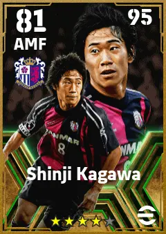 Shinji Kagawa eFootball 2026 player card — 81 OVR AMF