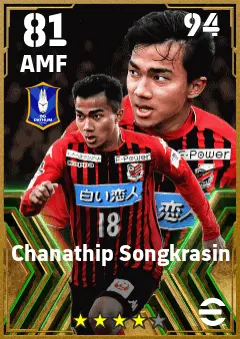 Chanathip Songkrasin eFootball 2026 player card — 81 OVR AMF