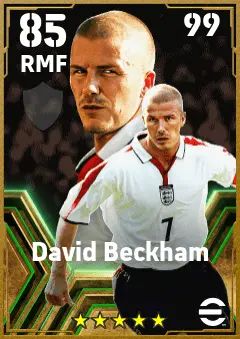 David Beckham eFootball 2026 player card — 85 OVR RMF