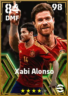 Xabi Alonso eFootball 2026 player card — 84 OVR DMF
