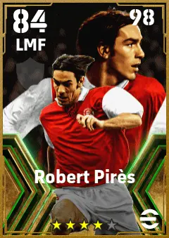 Robert Pires eFootball 2026 player card — 84 OVR LMF