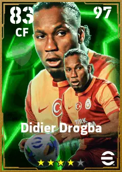 Didier Drogba eFootball 2026 player card — 83 OVR CF