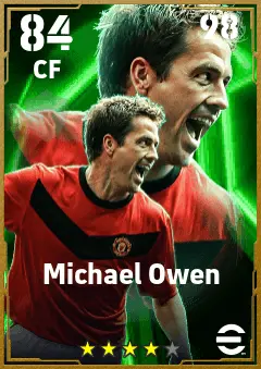 Michael Owen eFootball 2026 player card — 84 OVR CF