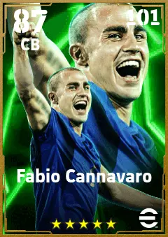 Fabio Cannavaro eFootball 2026 player card — 87 OVR CB
