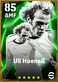 Uli HoeneSS eFootball 2026 player card — 85 OVR AMF