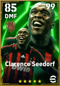Clarence Seedorf eFootball 2026 player card — 85 OVR DMF
