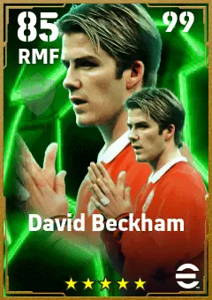 David Beckham eFootball 2026 player card — 85 OVR RMF