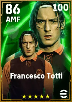 Francesco Totti eFootball 2026 player card — 86 OVR AMF