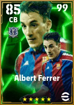 Albert Ferrer eFootball 2026 player card — 85 OVR CB
