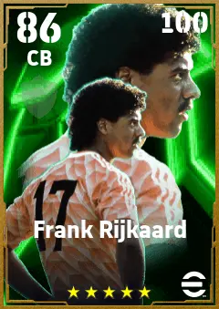 Frank Rijkaard eFootball 2026 player card — 86 OVR CB