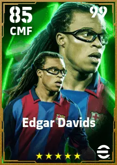 Edgar Davids eFootball 2026 player card — 85 OVR CMF