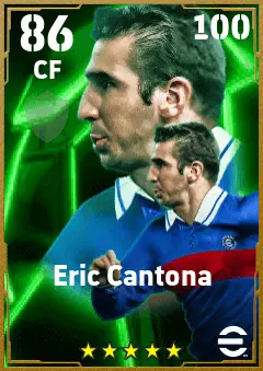 Eric Cantona eFootball 2026 player card — 86 OVR CF