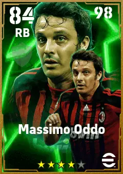 Massimo Oddo eFootball 2026 player card — 84 OVR RB