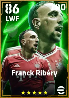 Franck Ribery eFootball 2026 player card — 86 OVR LWF