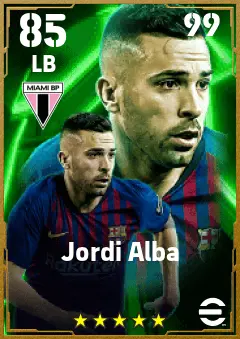 Jordi Alba eFootball 2026 player card — 85 OVR LB