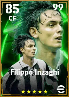Filippo Inzaghi eFootball 2026 player card — 85 OVR CF